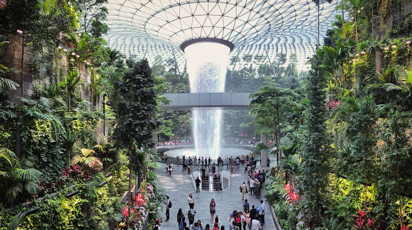 Indoor waterfall